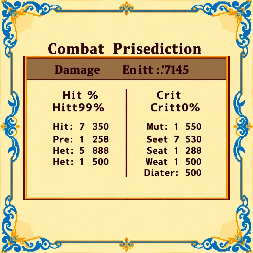 Combat prediction window